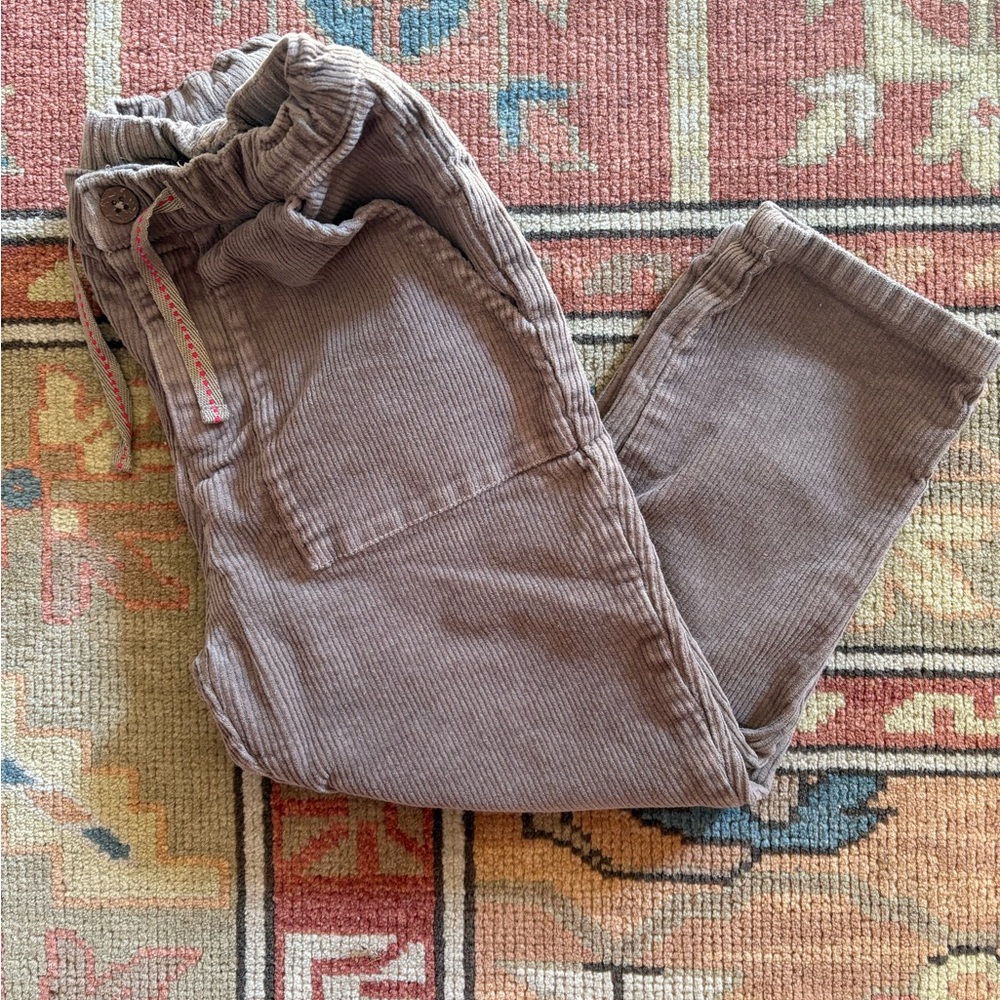 Rylee + Cru Taupe Corduroy Jogger Pants